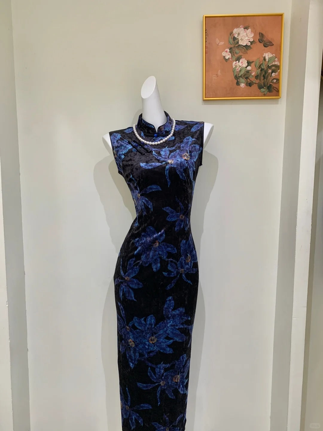 Luxury custom-made cheongsam gown.