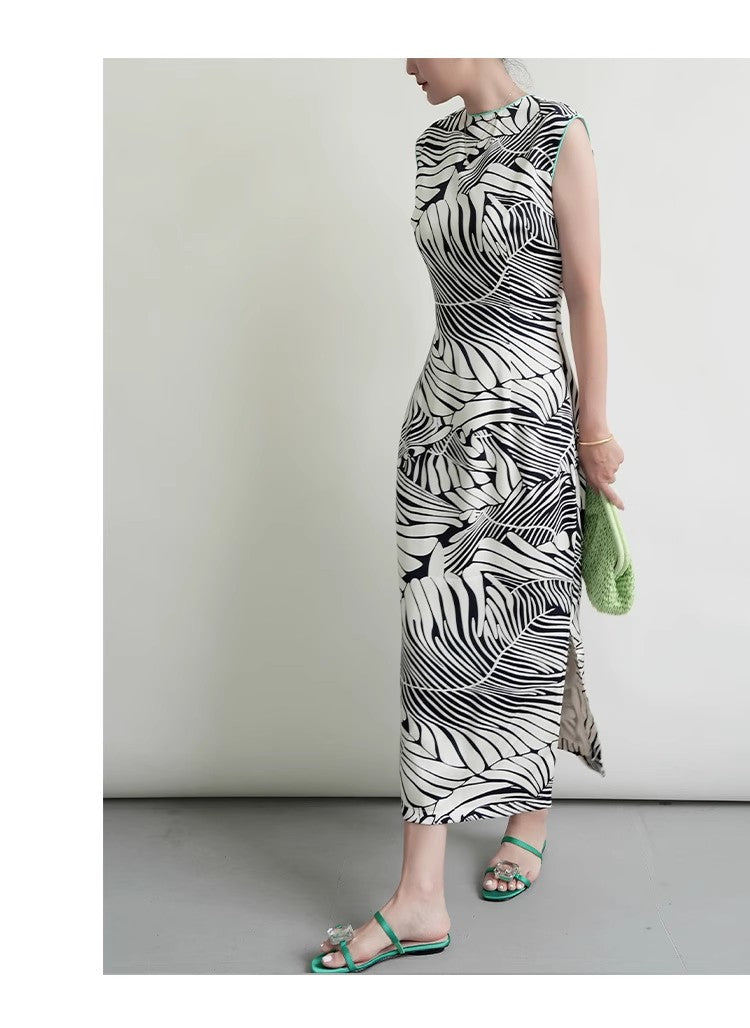 Chinese ink painting minimalist cheongsam dress
