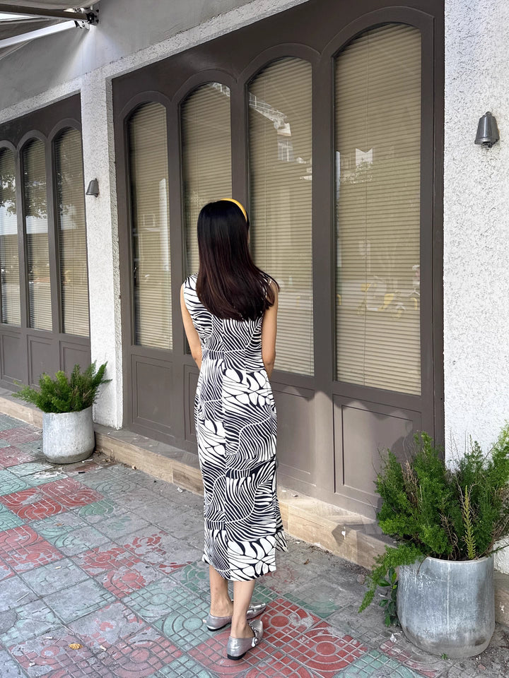 Chinese ink painting minimalist cheongsam dress