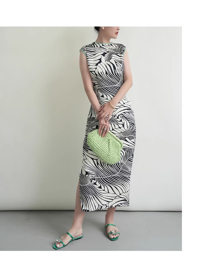 Chinese ink painting minimalist cheongsam dress