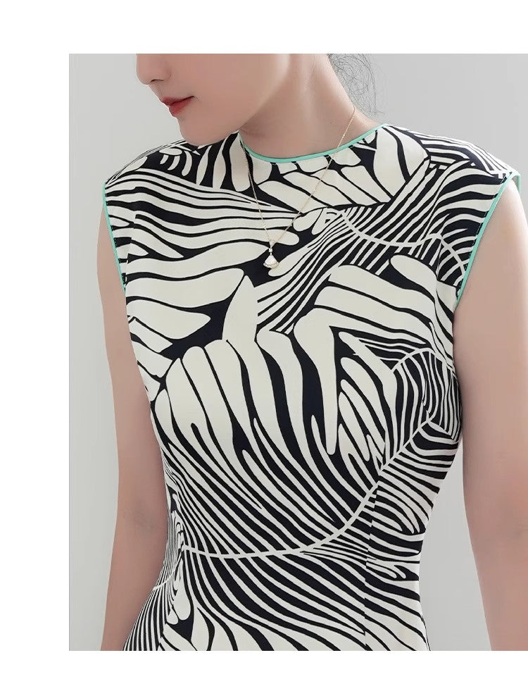 Chinese ink painting minimalist cheongsam dress