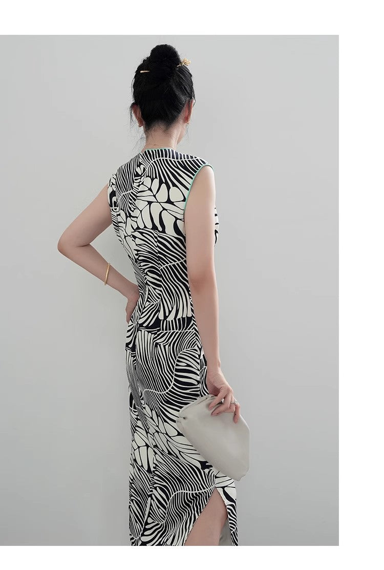 Chinese ink painting minimalist cheongsam dress