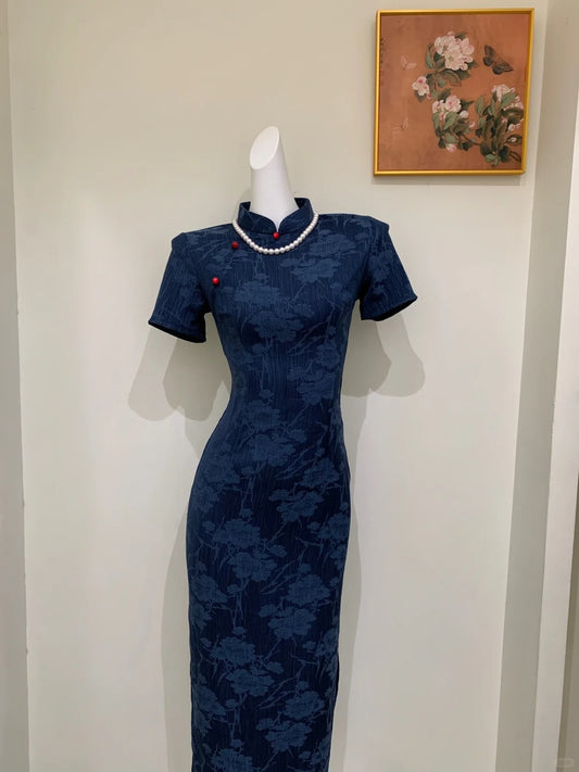 Luxury custom-made cheongsam gown.
