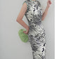Chinese ink painting minimalist cheongsam dress