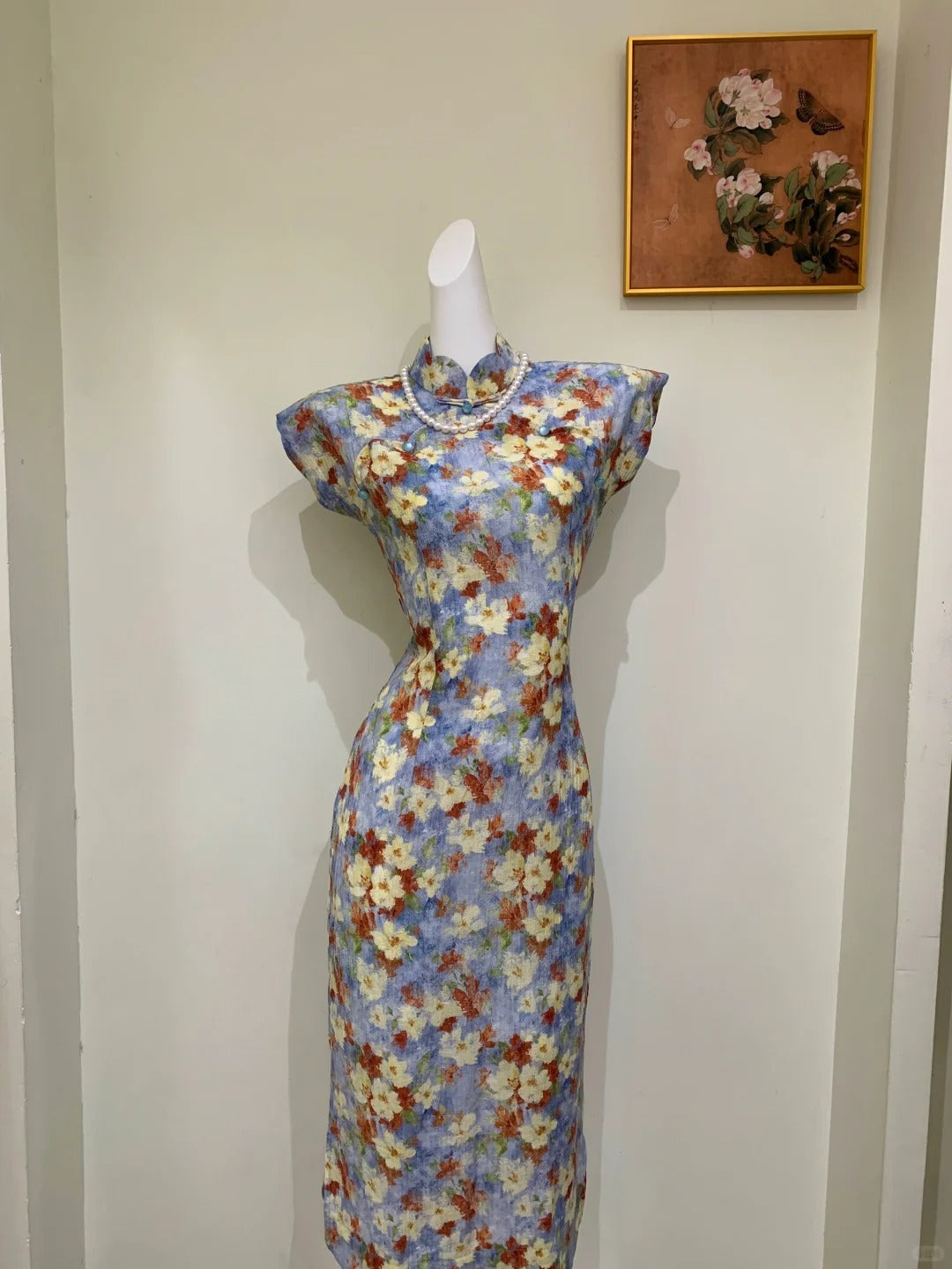 Luxury custom-made cheongsam gown.