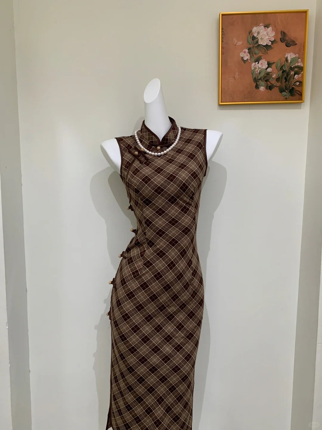 Luxury custom-made cheongsam gown.