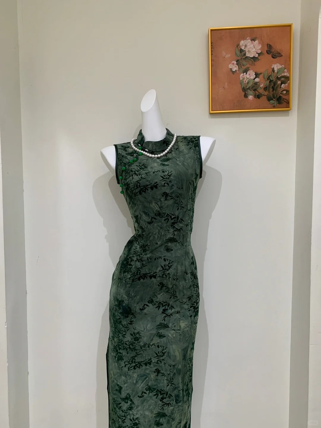 Luxury custom-made cheongsam gown.