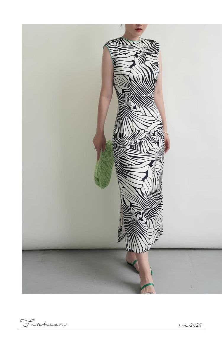 Chinese ink painting minimalist cheongsam dress