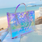 Clear laser tote bag