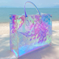 Clear laser tote bag