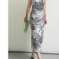 Chinese ink painting minimalist cheongsam dress