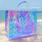 Clear laser tote bag