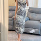 Chinese ink painting minimalist cheongsam dress
