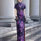 Modern purple qipao gown