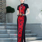 Modern red and black qipao gown for the prom