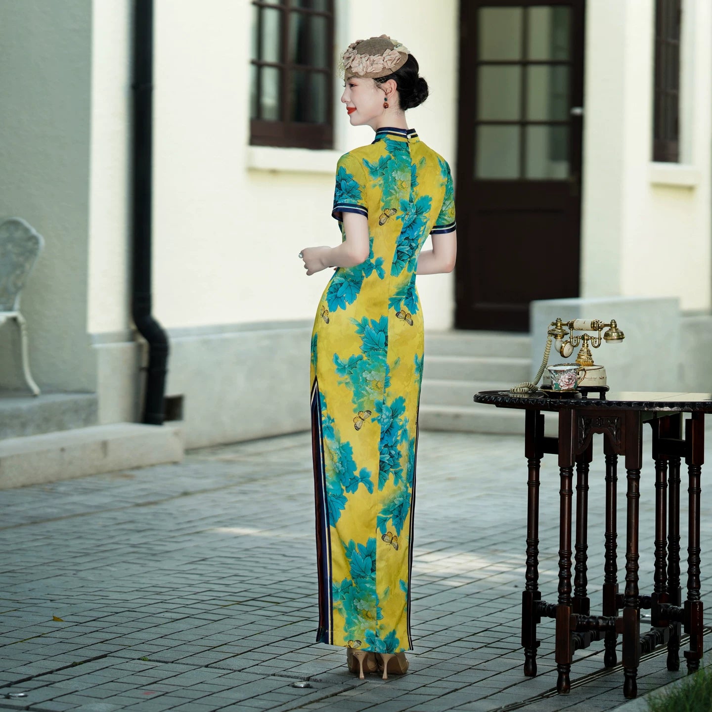 Traditional floral qipao