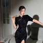 Summer High-Elasticity Elegant Retro Cheongsam