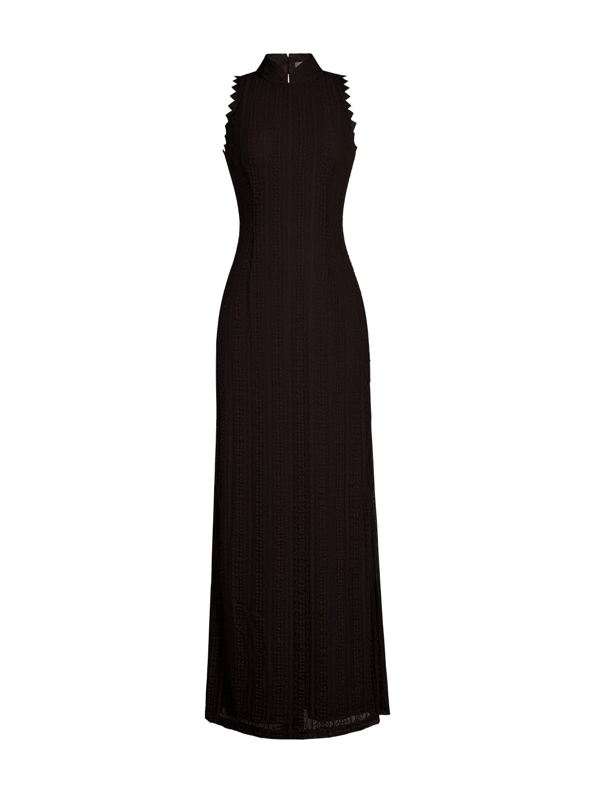 Brown sleeveless modern qipao