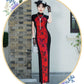 Modern red and black qipao gown for the prom
