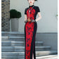 Modern red and black qipao gown for the prom
