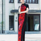 Modern red and black qipao gown for the prom