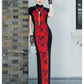 Modern red and black qipao gown for the prom