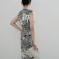 Chinese ink painting minimalist cheongsam dress