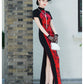 Modern red and black qipao gown for the prom