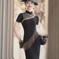 Black modern qipao gown, prom dress