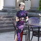 Modern purple qipao gown