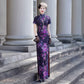 Modern purple qipao gown
