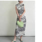 Chinese ink painting minimalist cheongsam dress