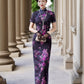 Modern purple qipao gown