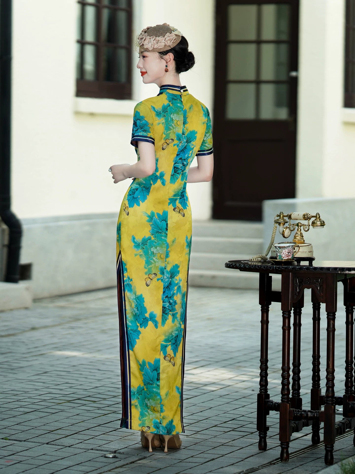 Traditional floral qipao