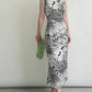 Chinese ink painting minimalist cheongsam dress