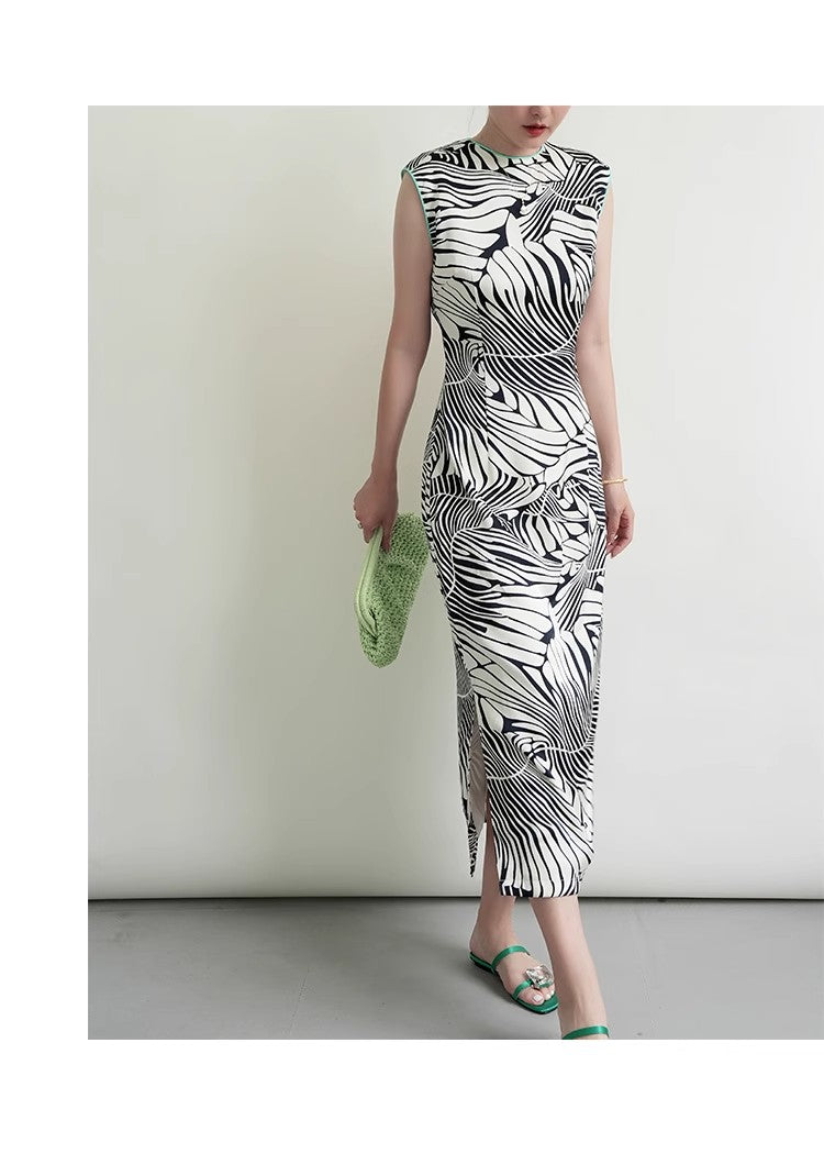 Chinese ink painting minimalist cheongsam dress