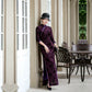 Purple modern qipao gown