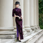 Purple modern qipao gown