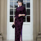 Purple modern qipao gown