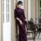 Purple modern qipao gown