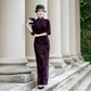 Purple modern qipao gown