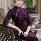 Purple modern qipao gown