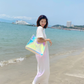 Clear laser tote bag