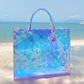Clear laser tote bag