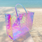 Clear laser tote bag