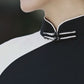 Black and white modern qipao gown for the prom