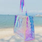 Clear laser tote bag