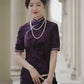 Purple modern qipao gown