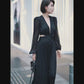 Black evening dress. Long sleeve dress.Short skirt.Evening gown. shining dress. Evening wear.Fashion prom dress.
