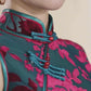 Modern velvet qipao gown with embroidery